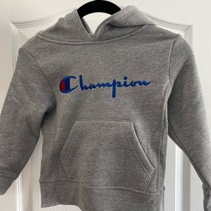 Boys Gray Champion Hoodie SZ 4